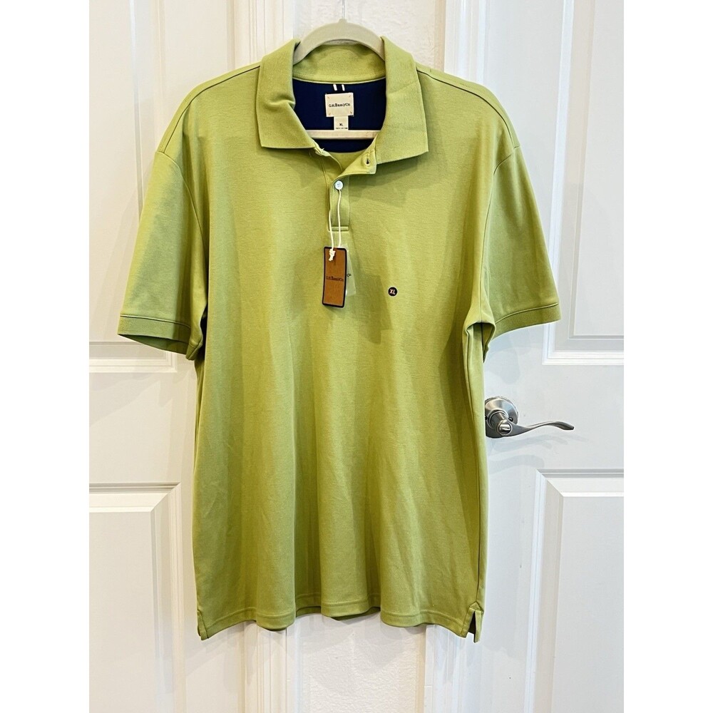 GH Bass & Co Polo Shirt Mens XL Celery Sprig Green Solid Casual Golf Classic NWT